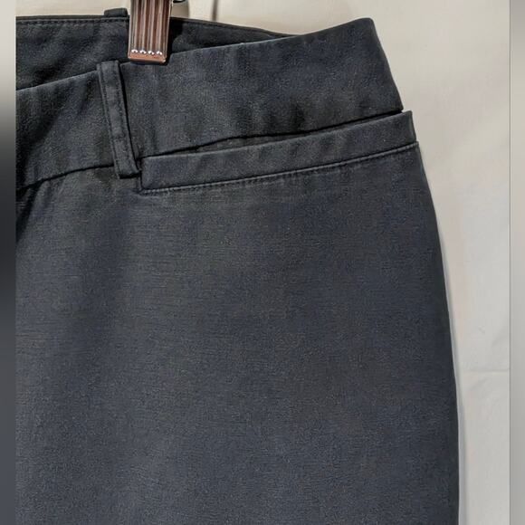 Worthington Curvy Fit Wide Leg Pants Cotton Stretch Relaxed Trousers Black 22W - Picture 2 of 8